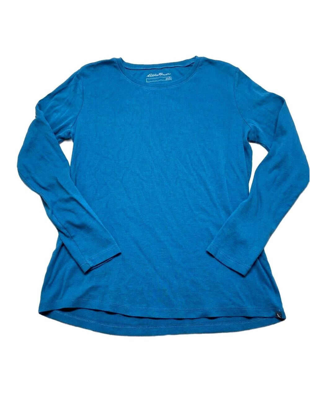 Eddie Bauer Women's XL Long Sleeve Blue Cotton T-Shirt